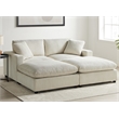 Comfort Pointe asella Modular Beige Corduroy Fabric 4-Piece Chofa
