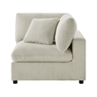 Comfort Pointe asella Modular Beige Corduroy Fabric 4-Piece Chofa