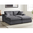 Comfort Pointe Casella Modular Charcoal Corduroy Fabric 4-Piece Chofa
