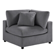 Comfort Pointe Casella Modular Charcoal Corduroy Fabric 4-Piece Chofa