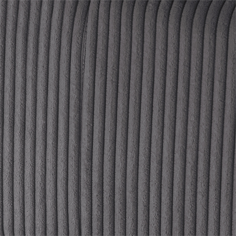 Comfort Pointe Casella Charcoal Corduroy Fabric XL 40 in. Square Ottoman