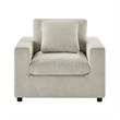Comfort Pointe Casella Modern Beige Corduroy Fabric Arm Chair