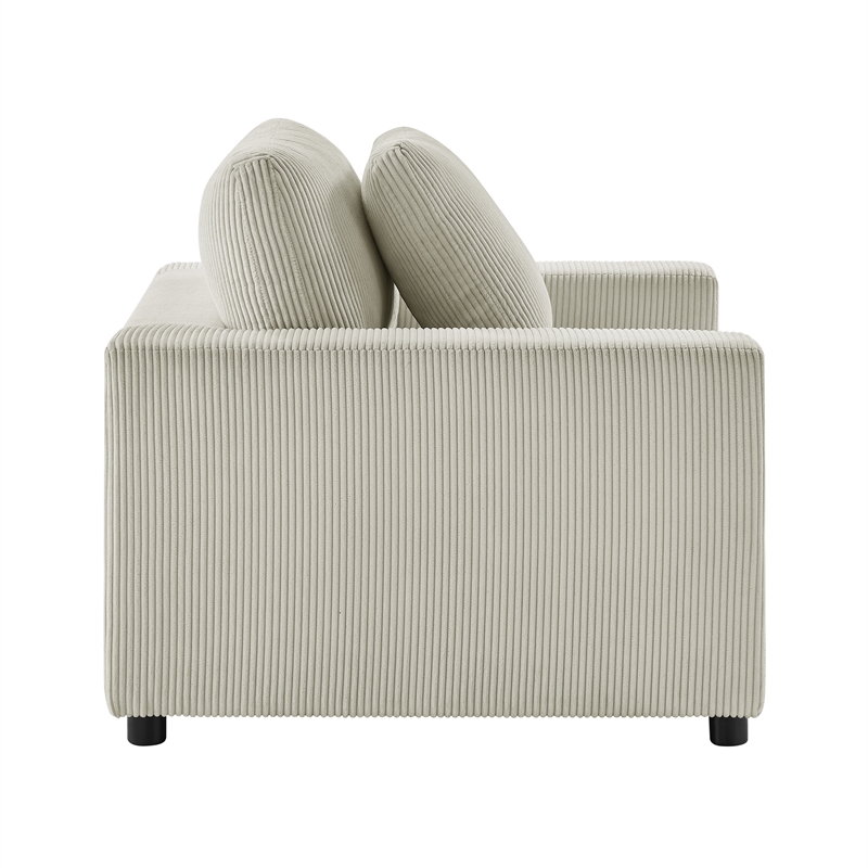 Comfort Pointe Casella Modern Beige Corduroy Fabric Arm Chair