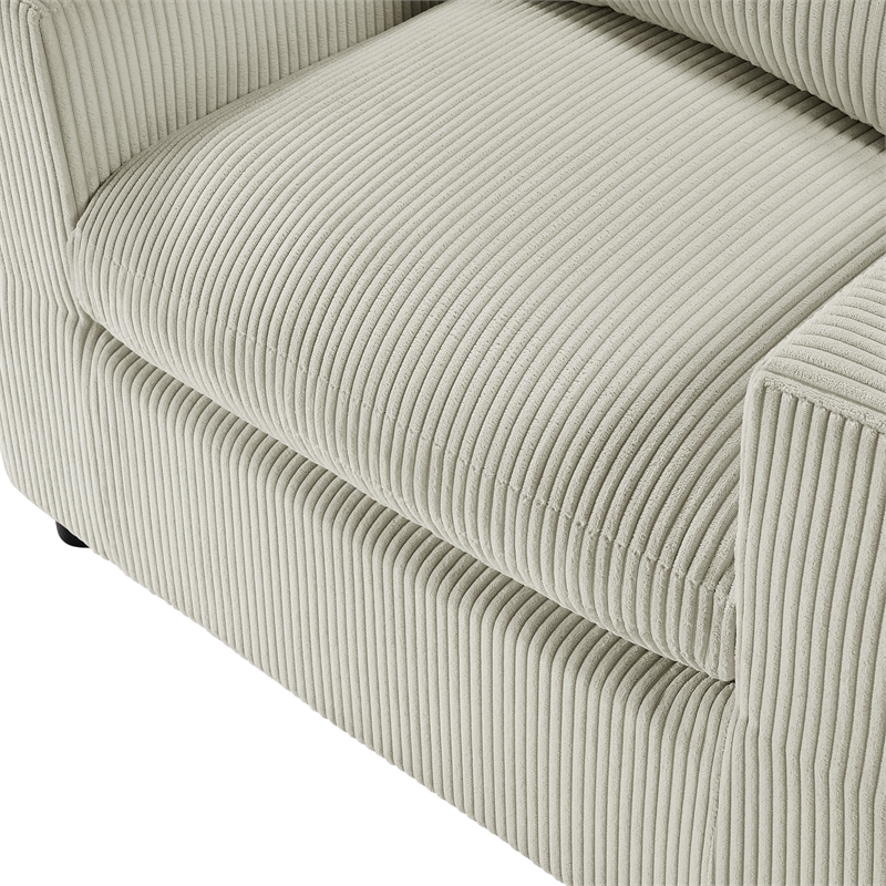 Comfort Pointe Casella Modern Beige Corduroy Fabric Arm Chair