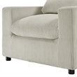 Comfort Pointe Casella Modern Beige Corduroy Fabric Arm Chair