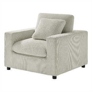 Comfort Pointe Casella Modern Beige Corduroy Fabric Arm Chair