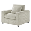 Comfort Pointe Casella Modern Beige Corduroy Fabric Arm Chair