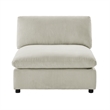 Comfort Pointe Casella Beige Corduroy Fabric Armless Slipper Accent Chair