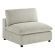 Comfort Pointe Casella Beige Corduroy Fabric Armless Slipper Accent Chair