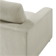 Comfort Pointe Casella Beige Corduroy Fabric Corner Wedge Accent Chair