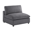 Comfort Pointe Casella Modular Charcoal Corduroy Fabric 5-Piece Sectional