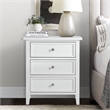 Comfort Pointe Lennon 3-drawer White Wood Storage Nightstand
