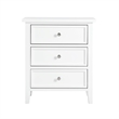 Comfort Pointe Lennon 3-drawer White Wood Storage Nightstand