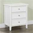 Comfort Pointe Lennon 3-drawer White Wood Storage Nightstand