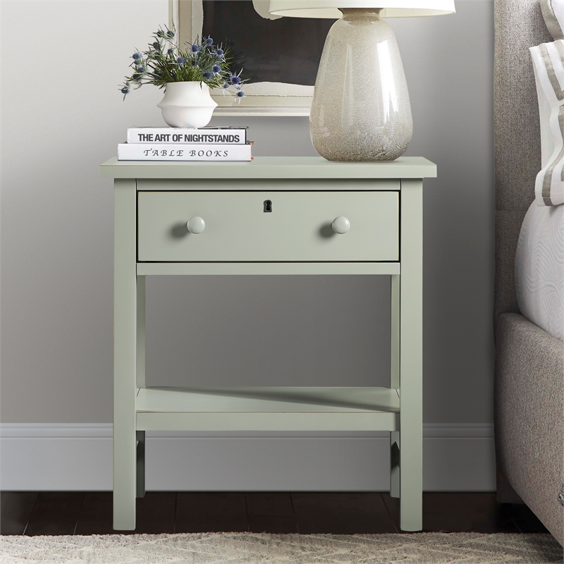 Comfort Pointe Franklen 1-drawer Antique Gray Wood Storage Nightstand