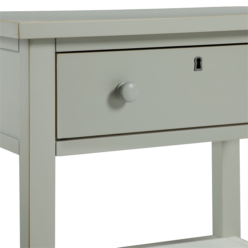 Comfort Pointe Franklen 1-drawer Antique Gray Wood Storage Nightstand