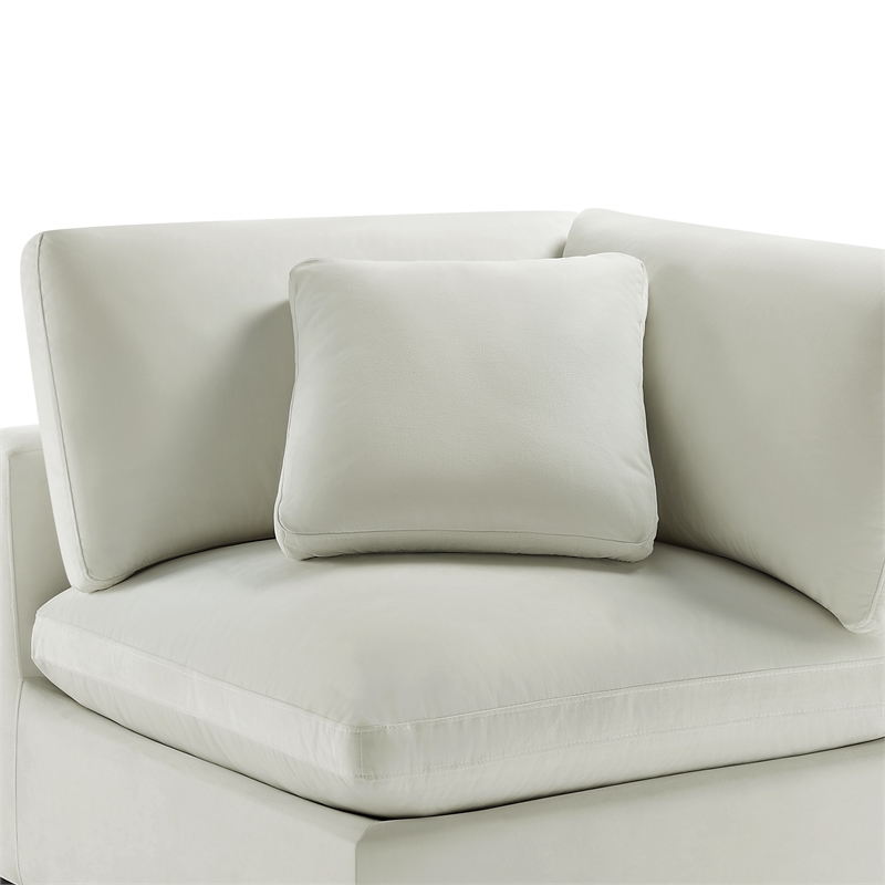 Comfort Pointe Casella Modular 6-Piece Sectional in Ivory Performance Fabric