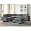Comfort Pointe Casella Modular 6-Piece Sectional in Charcoal Performance Fabric