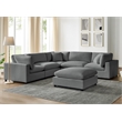 Comfort Pointe Casella Modular 6-Piece Sectional in Charcoal Performance Fabric