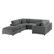 Comfort Pointe Casella Modular 6-Piece Sectional in Charcoal Performance Fabric