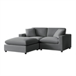 Comfort Pointe Casella Modular 3-piece Chofa in Charcoal Performance Fabric