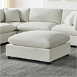 Comfort Pointe Casella Beige Fabric Ottoman in Ivory Performance Fabric
