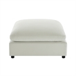 Comfort Pointe Casella Beige Fabric Ottoman in Ivory Performance Fabric