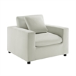 Comfort Pointe Casella Modern Armchair in Ivory Performance Fabric