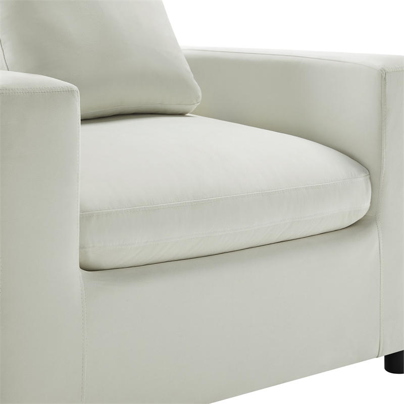 Comfort Pointe Casella Modern Armchair in Ivory Performance Fabric