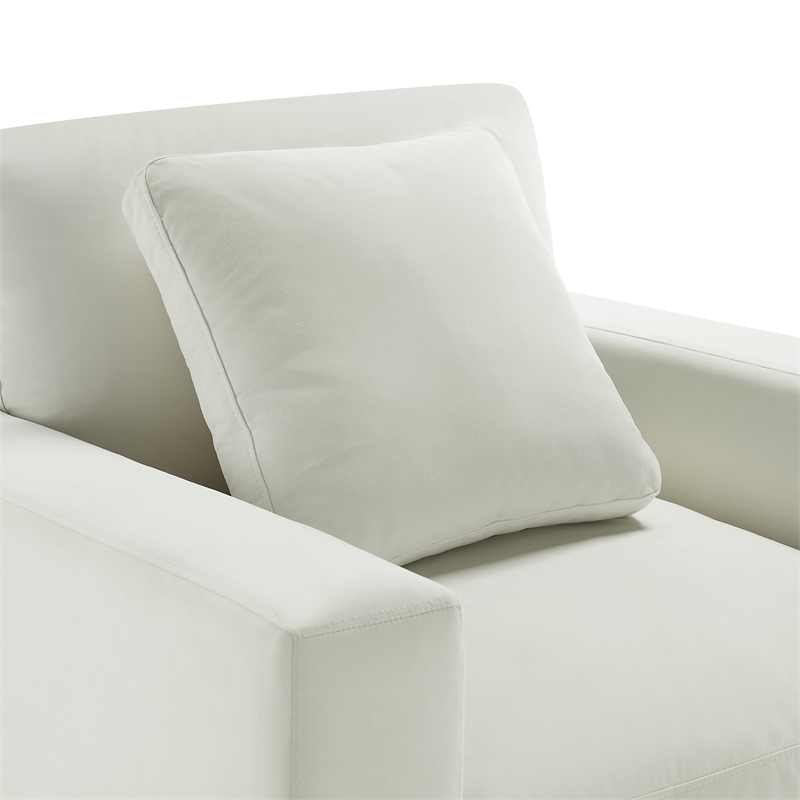Comfort Pointe Casella Modern Armchair in Ivory Performance Fabric