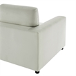 Comfort Pointe Casella Modern Armchair in Ivory Performance Fabric