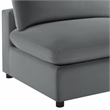 Comfort Pointe Casella Armless Slipper Chair in Charcoal Performance Fabric