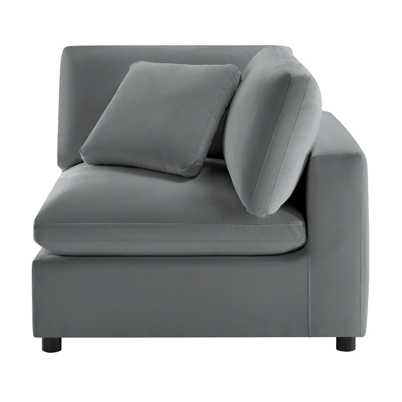 Comfort Pointe Casella Corner Wedge Chair in Charcoal Performance Fabric
