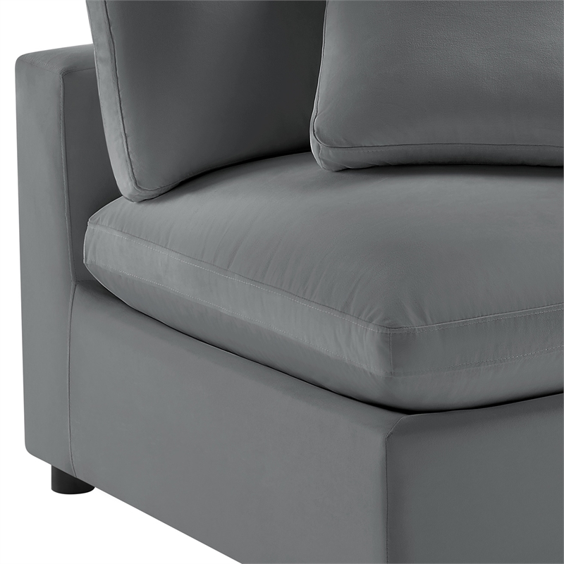 Comfort Pointe Casella Corner Wedge Chair in Charcoal Performance Fabric