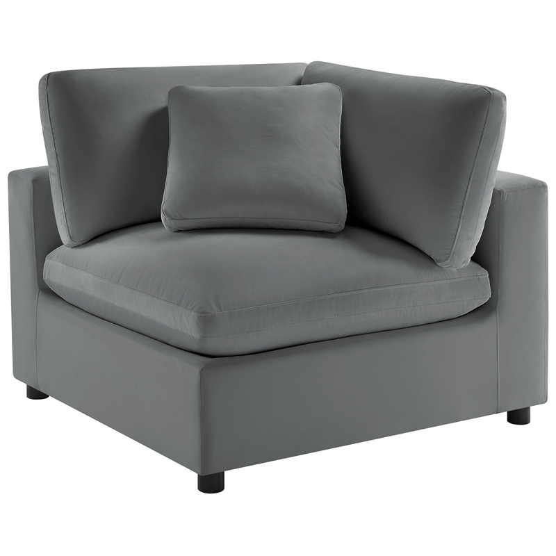 Comfort Pointe Casella Corner Wedge Chair in Charcoal Performance Fabric