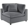 Comfort Pointe Casella Corner Wedge Chair in Charcoal Performance Fabric