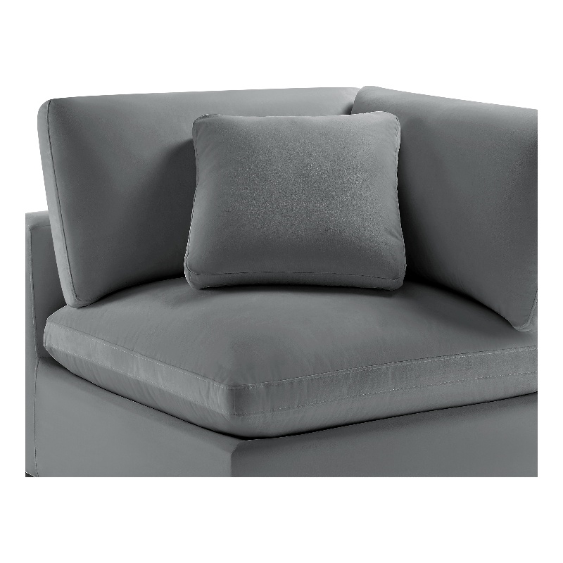 Comfort Pointe Casella Corner Wedge Chair in Charcoal Performance Fabric