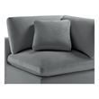 Comfort Pointe Casella Corner Wedge Chair in Charcoal Performance Fabric