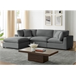 Comfort Pointe Casella Modular 4-PC XL Sectional in Charcoal Performance Fabric