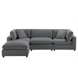 Comfort Pointe Casella Modular 4-PC XL Sectional in Charcoal Performance Fabric
