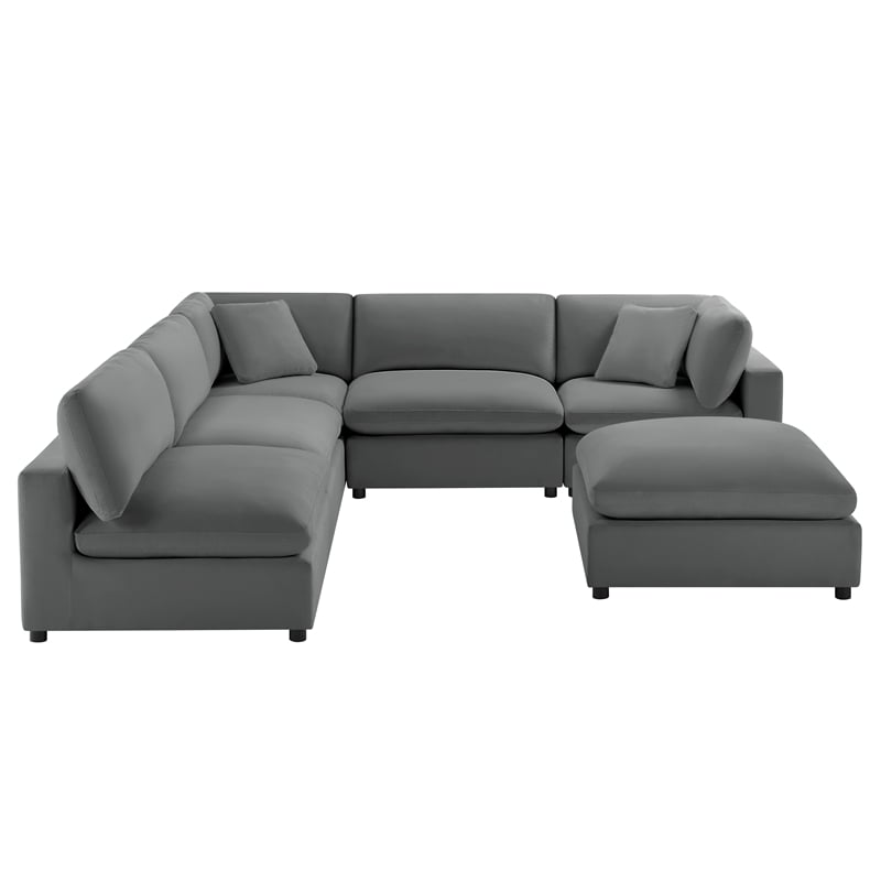 Comfort Pointe Casella Modular 6-Piece Nest in Charcoal Performance Fabric