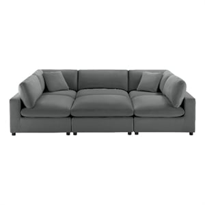 Comfort Pointe Casella Modular 6-Piece Nest in Charcoal Performance Fabric
