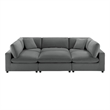 Comfort Pointe Casella Modular 6-Piece Nest in Charcoal Performance Fabric
