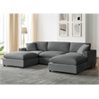 Comfort Pointe Casella Modular 5-PC XL Sectional in Charcoal Performance Fabric