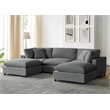 Comfort Pointe Casella Modular 5-PC XL Sectional in Charcoal Performance Fabric