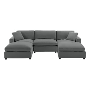 Comfort Pointe Casella Modular 5-PC XL Sectional in Charcoal Performance Fabric
