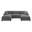 Comfort Pointe Casella Modular 5-PC XL Sectional in Charcoal Performance Fabric