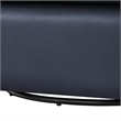 Comfort Pointe Sheldon Midnight Blue Faux Leather Swivel Barrel Chair