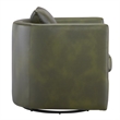 Comfort Pointe Sheldon Fern Green Faux Leather Swivel Barrel Chair