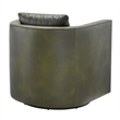 Comfort Pointe Sheldon Fern Green Faux Leather Swivel Barrel Chair